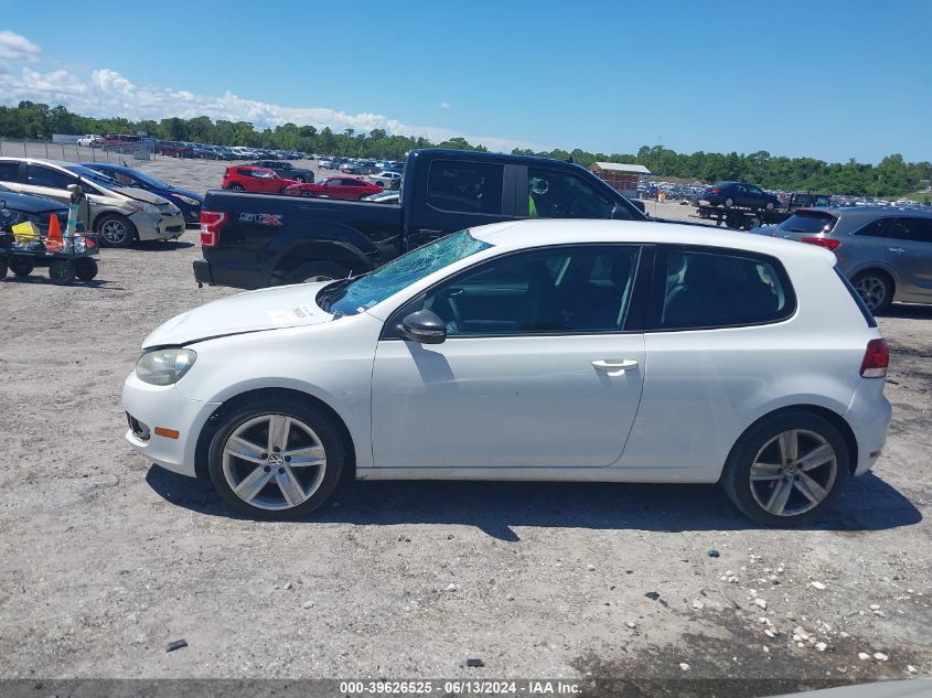 2012 Volkswagen Golf 2.5L 2-Door VIN: WVWBB7AJ9CW237302 Lot: 39626525