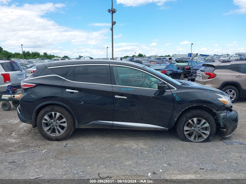 2016 Nissan Murano Sl VIN: 5N1AZ2MH2GN138010 Lot: 39626531