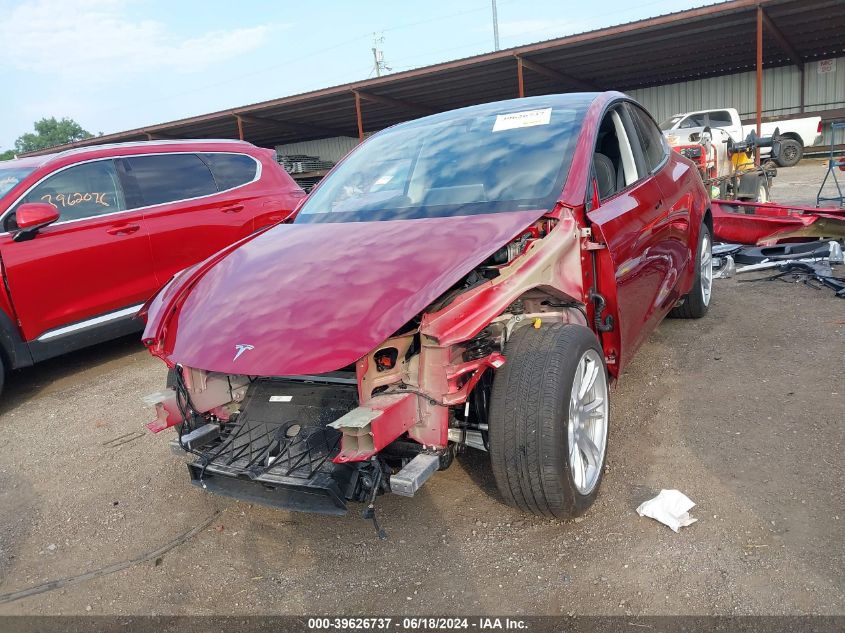 2024 Tesla Model Y Long Range Dual Motor All-Wheel Drive VIN: 7SAYGAEE5RF037278 Lot: 39626737