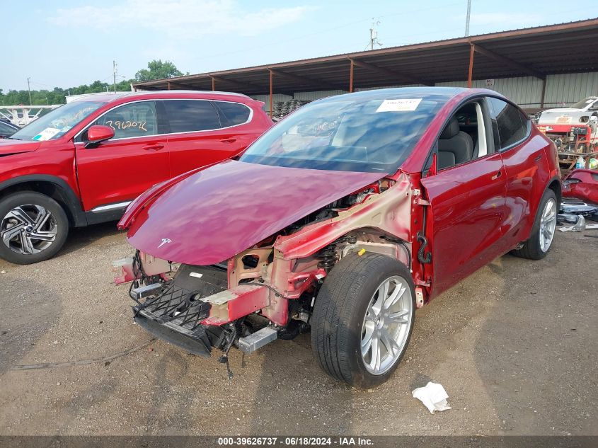 2024 Tesla Model Y Long Range Dual Motor All-Wheel Drive VIN: 7SAYGAEE5RF037278 Lot: 39626737