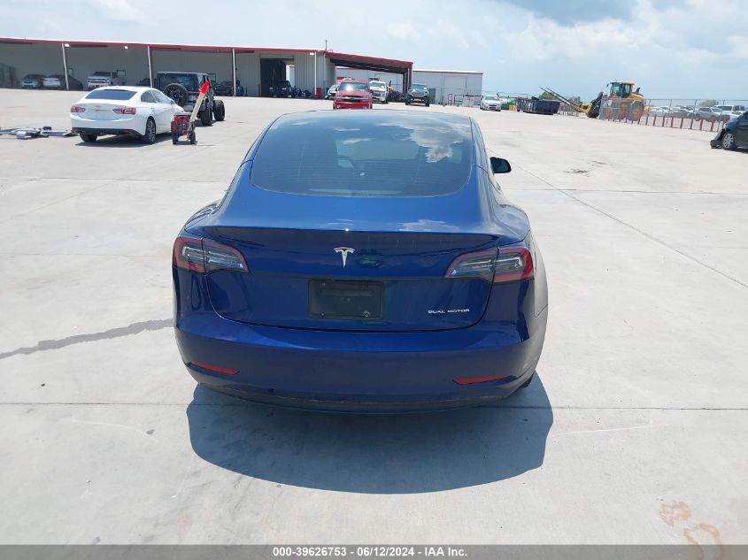 2021 Tesla Model 3 Long Range Dual Motor All-Wheel Drive VIN: 5YJ3E1EB3MF087348 Lot: 39626753