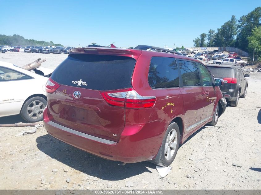 2018 Toyota Sienna Le 8 Passenger VIN: 5TDKZ3DC6JS950964 Lot: 39626761