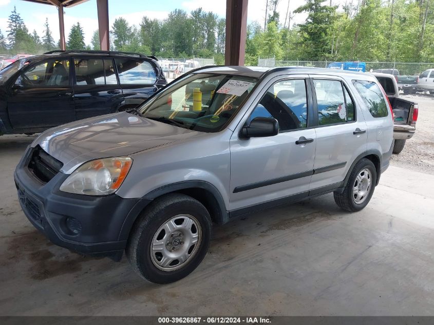 2005 Honda Cr-V Lx VIN: JHLRD78555C023061 Lot: 39626867