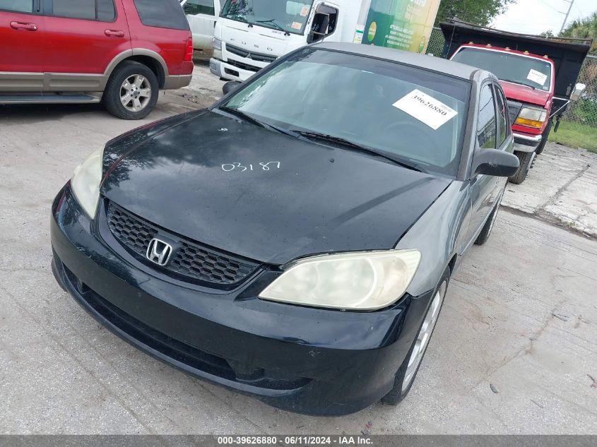 2004 Honda Civic Lx VIN: 2HGES16504H520324 Lot: 39626880