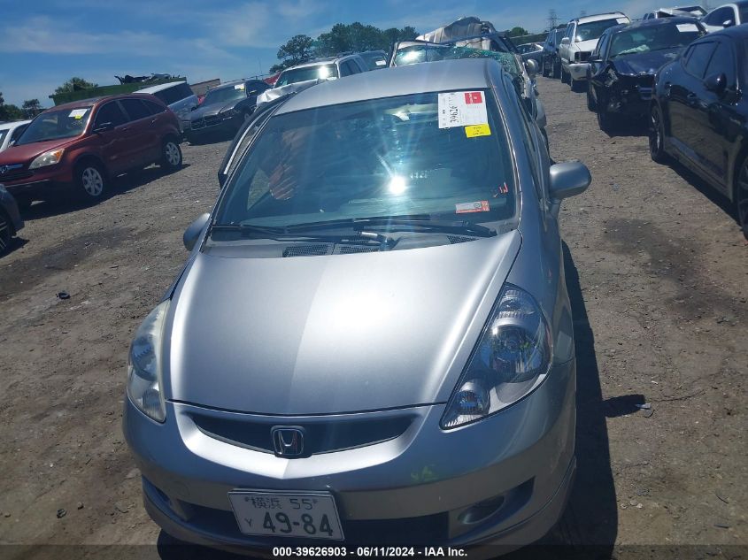 2007 Honda Fit Sport VIN: JHMGD38607S031159 Lot: 39626903