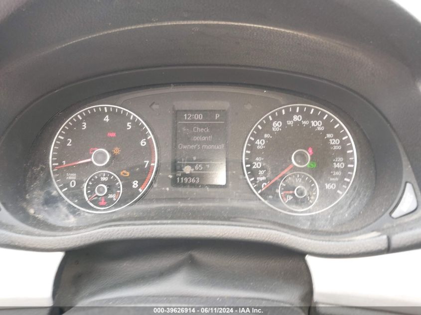 2013 Volkswagen Passat 2.5L Se VIN: 1VWBP7A33DC034604 Lot: 39626914