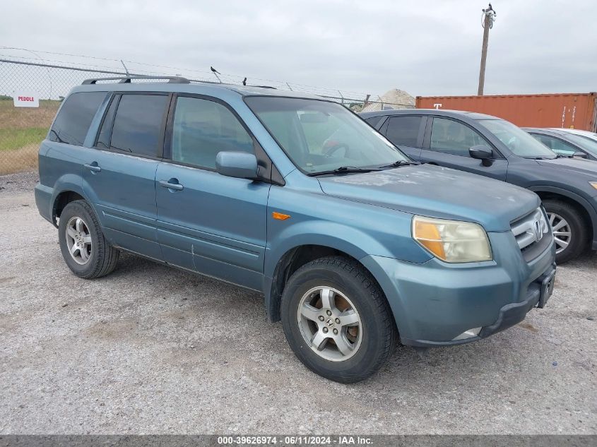 2006 Honda Pilot Ex-L VIN: 5FNYF28626B043707 Lot: 39626974