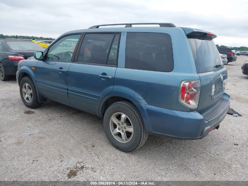 2006 Honda Pilot Ex-L VIN: 5FNYF28626B043707 Lot: 39626974