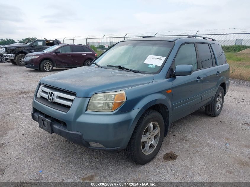 2006 Honda Pilot Ex-L VIN: 5FNYF28626B043707 Lot: 39626974
