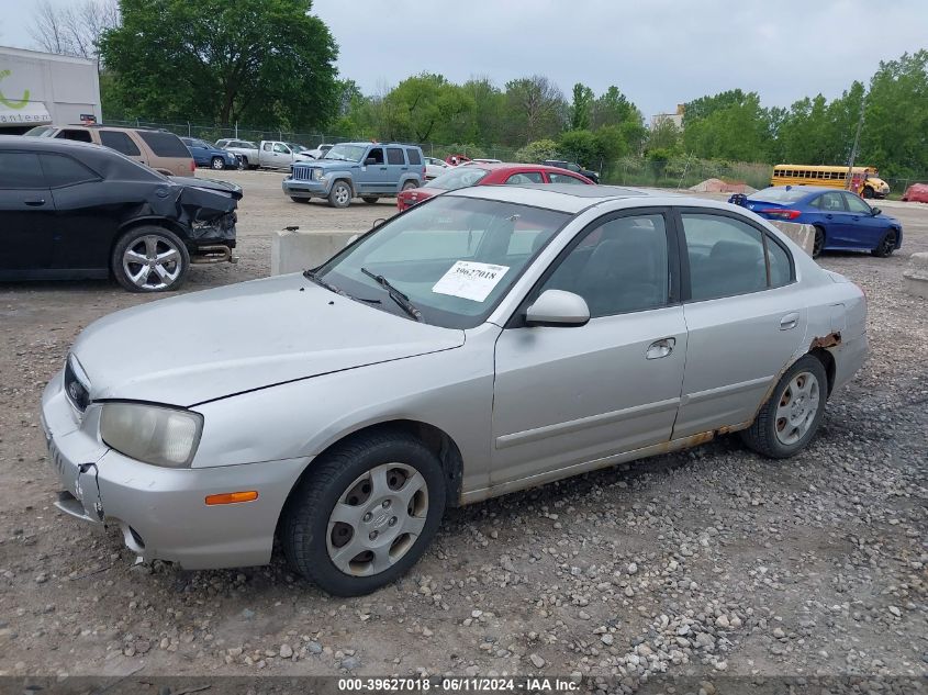 2002 Hyundai Elantra Gls VIN: KMHDN45D92U409613 Lot: 39627018