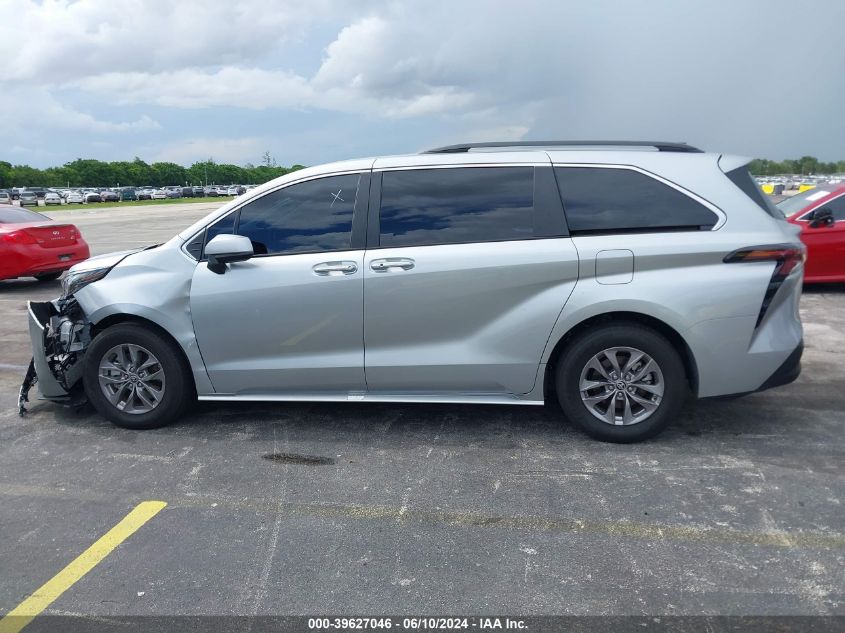 2024 Toyota Sienna Xle VIN: 5TDYRKEC7RS182927 Lot: 39627046