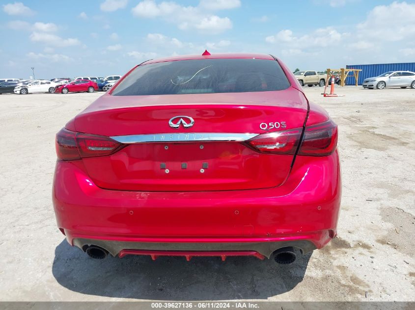 2018 Infiniti Q50 3.0T Red Sport 400 VIN: JN1FV7AP6JM461085 Lot: 39627136