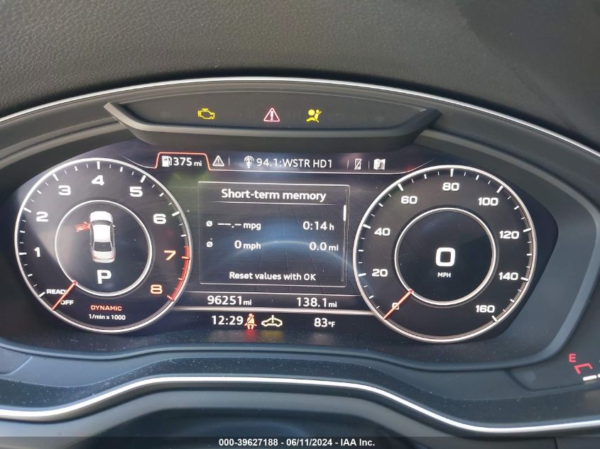 2018 Audi A4 2.0T Premium/2.0T Tech Premium VIN: WAUENAF40JA063776 Lot: 39627188