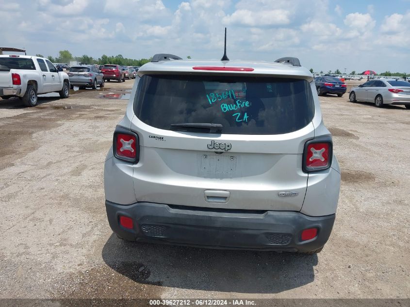 2018 Jeep Renegade Latitude Fwd VIN: ZACCJABB8JPG70941 Lot: 39627212