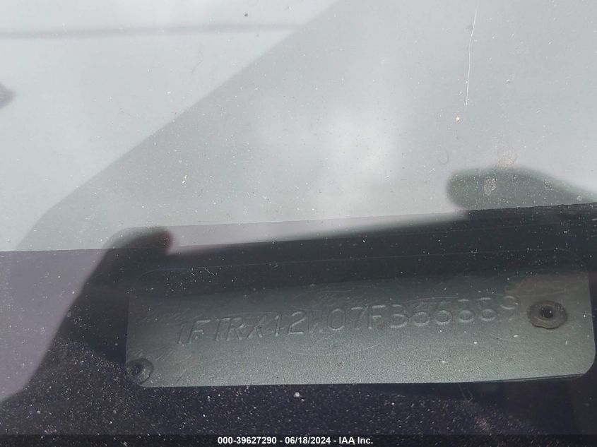 2007 Ford F-150 Stx/Xl/Xlt VIN: 1FTRX12W07FB66889 Lot: 39627290