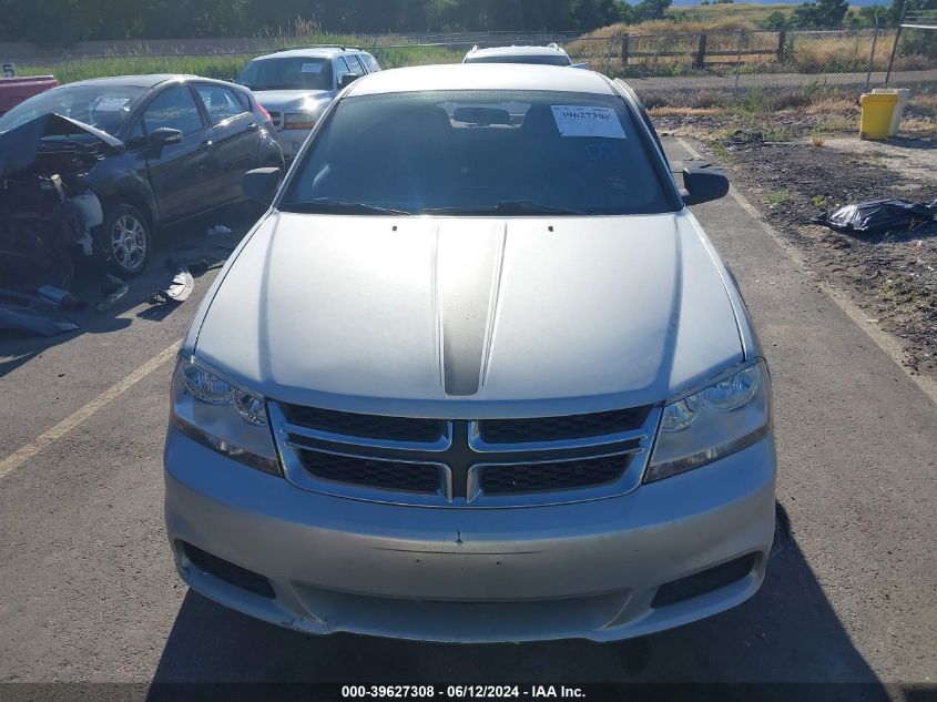 2012 Dodge Avenger Se VIN: 1C3CDZAB1CN237999 Lot: 39627308