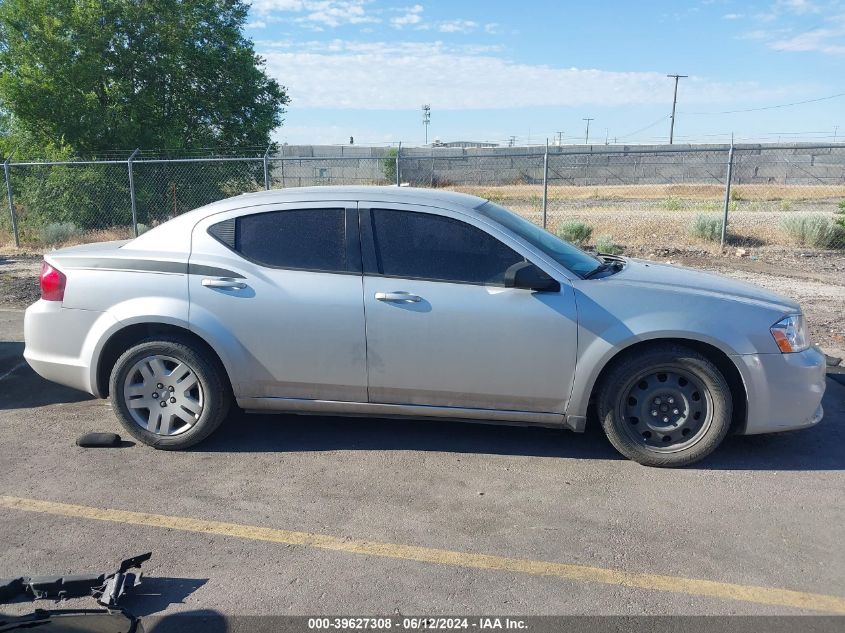 2012 Dodge Avenger Se VIN: 1C3CDZAB1CN237999 Lot: 39627308