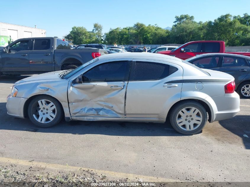 2012 Dodge Avenger Se VIN: 1C3CDZAB1CN237999 Lot: 39627308