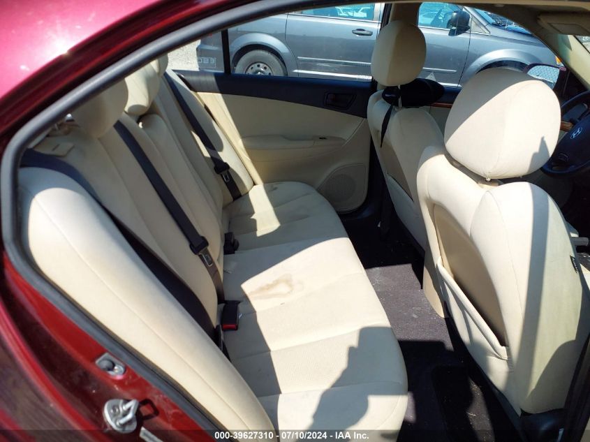 2009 Hyundai Sonata Gls VIN: 5NPET46C59H526887 Lot: 39627310