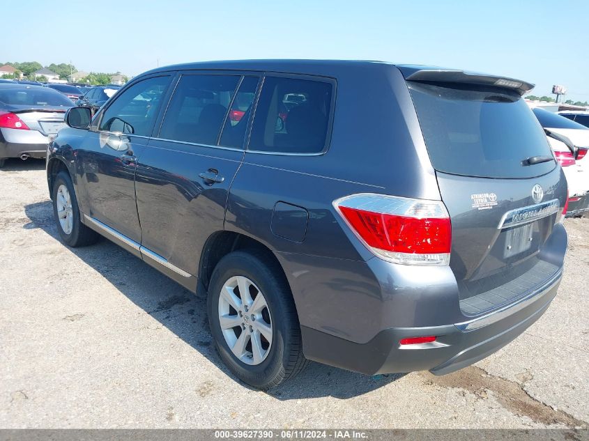 2013 Toyota Highlander Plus VIN: 5TDZA3EH2DS035808 Lot: 39627390