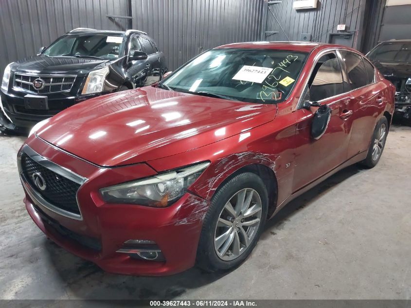 2014 Infiniti Q50 Premium VIN: JN1BV7AR3EM687252 Lot: 39627443