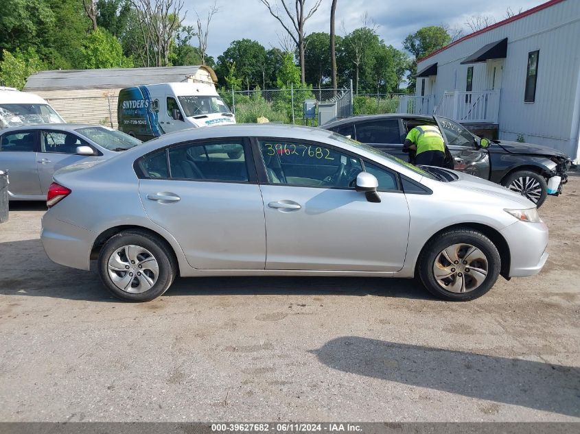 2013 Honda Civic Lx VIN: 2HGFB2F50DH579755 Lot: 39627682