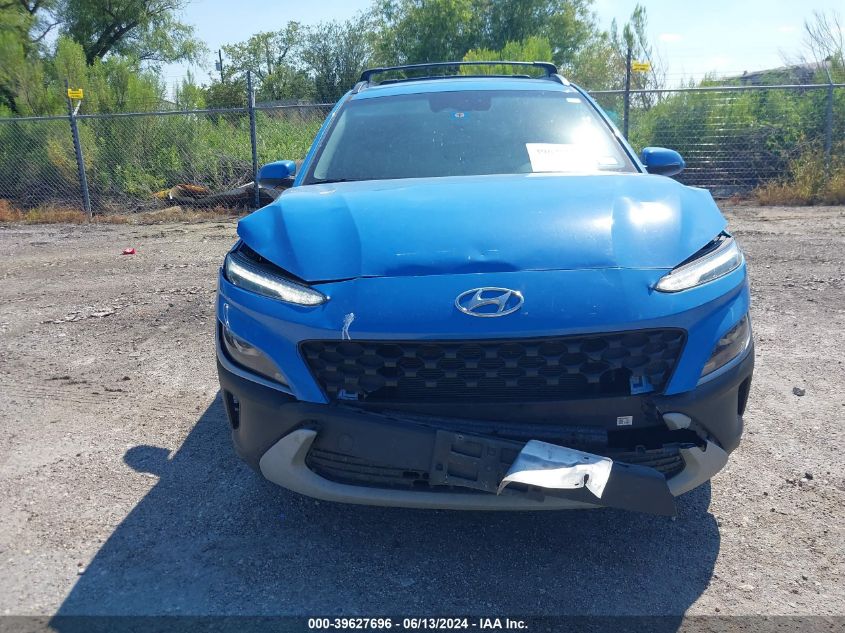 2022 Hyundai Kona Sel VIN: KM8K62AB1NU816374 Lot: 39627696