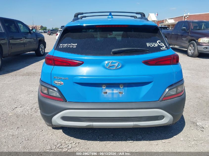 2022 Hyundai Kona Sel VIN: KM8K62AB1NU816374 Lot: 39627696