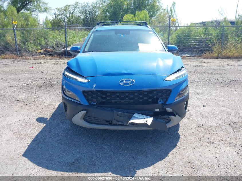 2022 Hyundai Kona Sel VIN: KM8K62AB1NU816374 Lot: 39627696