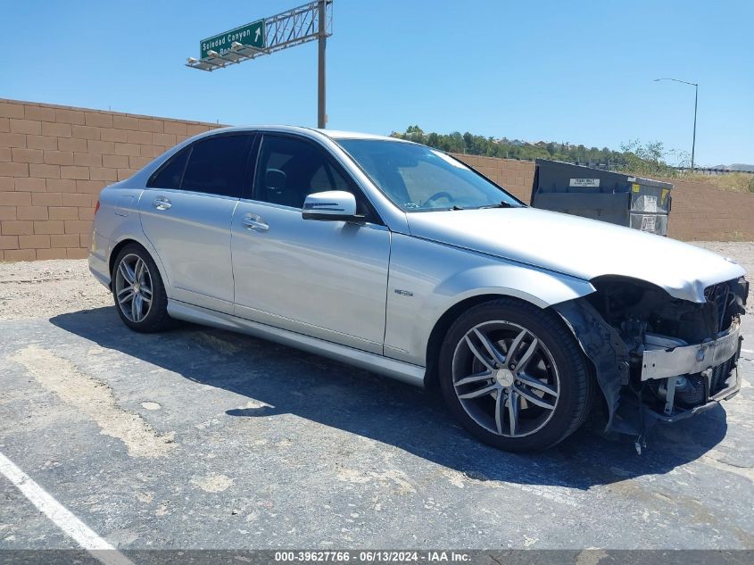 2012 Mercedes-Benz C 250 Luxury/Sport VIN: WDDGF4HB2CA603188 Lot: 39627766