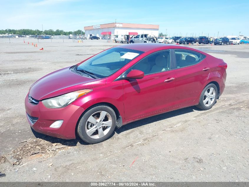 2013 Hyundai Elantra Gls VIN: 5NPDH4AE6DH449025 Lot: 39627774