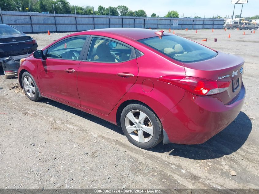 2013 Hyundai Elantra Gls VIN: 5NPDH4AE6DH449025 Lot: 39627774