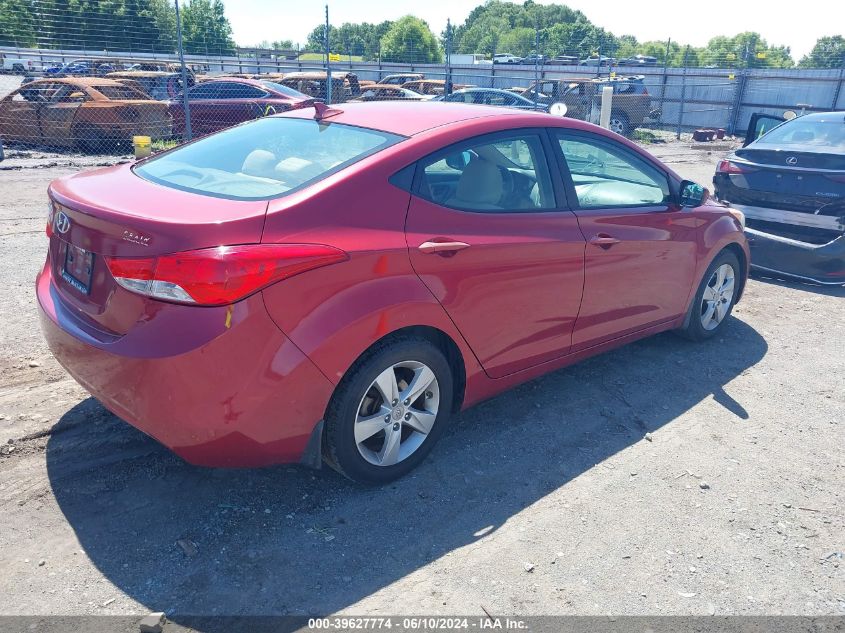 2013 Hyundai Elantra Gls VIN: 5NPDH4AE6DH449025 Lot: 39627774