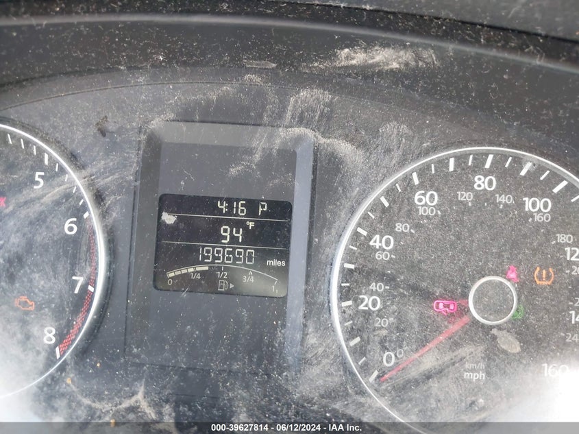 2012 Volkswagen Jetta 2.5L Se VIN: 3VWDP7AJ3CM307884 Lot: 39627814