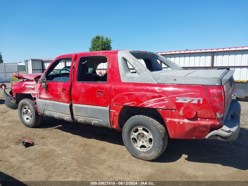 2002 Chevrolet Avalanche 1500 VIN: 3GNEK13T92G117397 Lot: 39627818