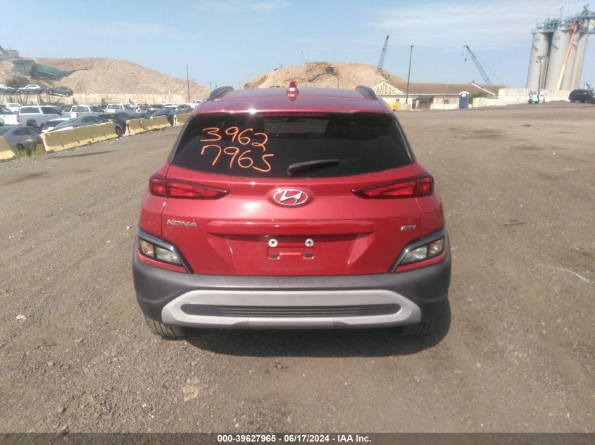 2022 Hyundai Kona Sel VIN: KM8K6CAB7NU762732 Lot: 39627965