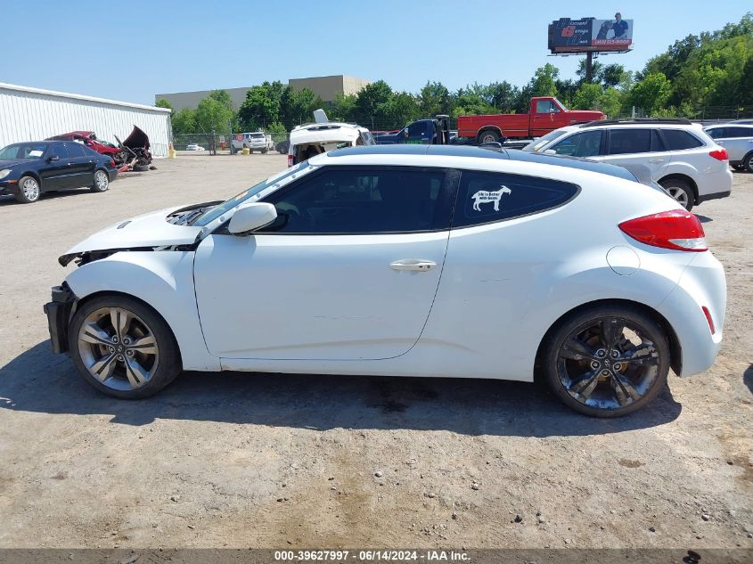 2013 Hyundai Veloster Base W/Black VIN: KMHTC6AD0DU158020 Lot: 39627997