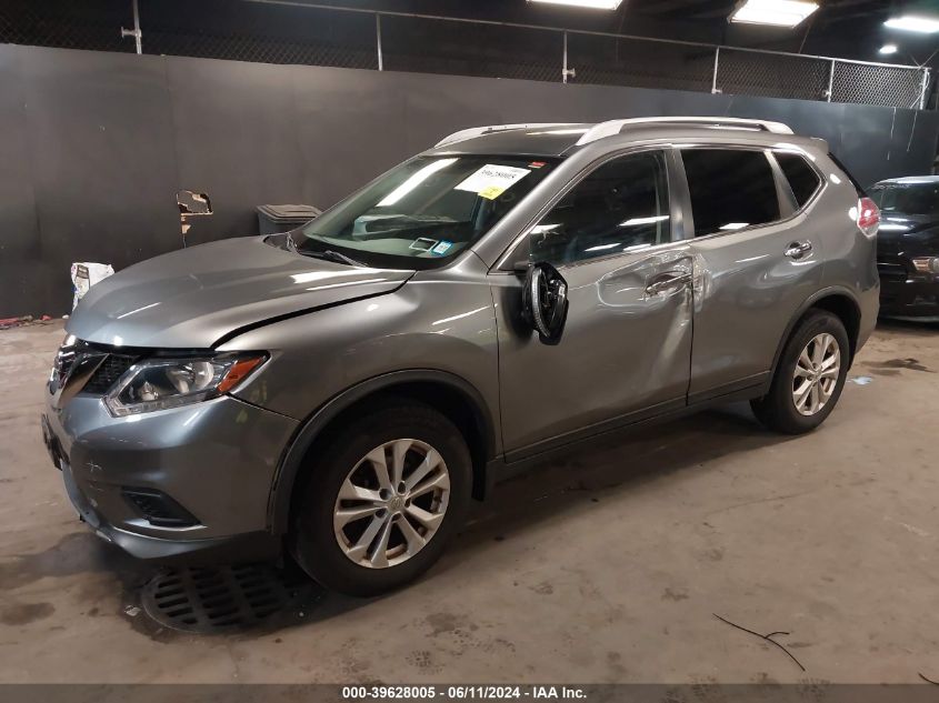 2015 Nissan Rogue Sv VIN: KNMAT2MV6FP579637 Lot: 39628005