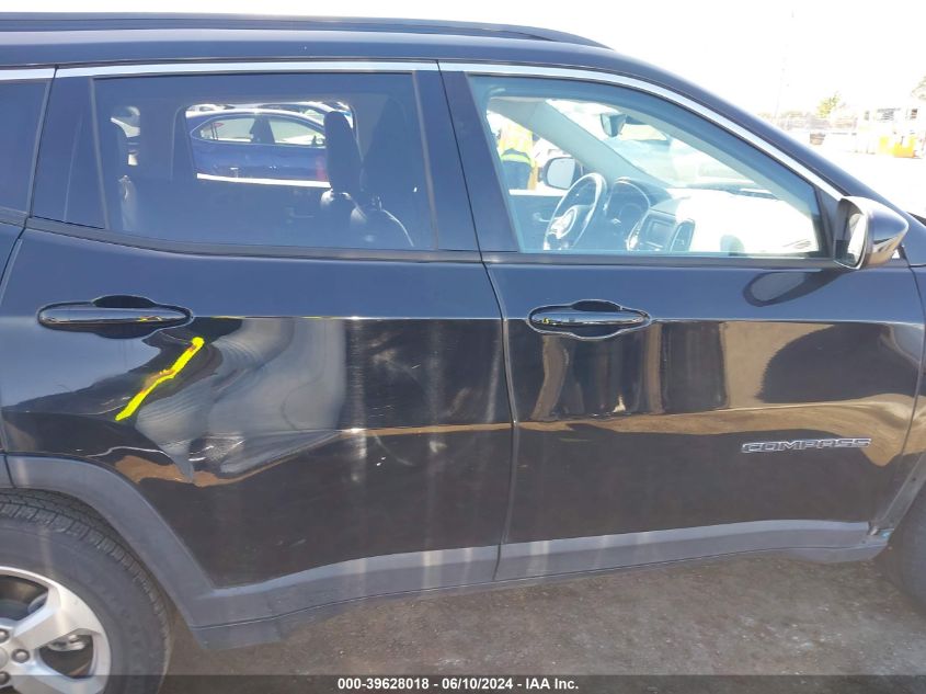 2018 Jeep Compass Latitude Fwd VIN: 3C4NJCBB7JT186806 Lot: 39628018