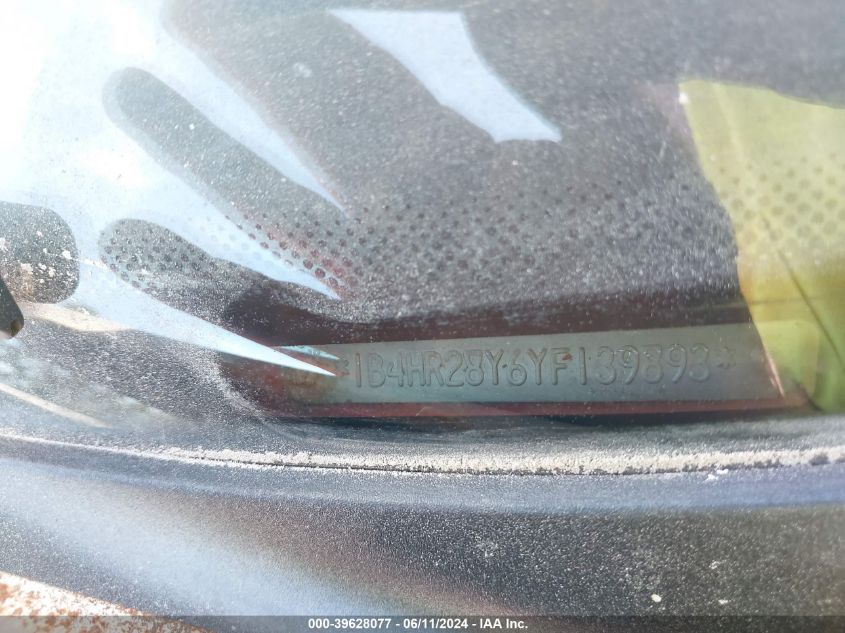 2000 Dodge Durango VIN: 1B4HR28Y6YF139893 Lot: 39628077