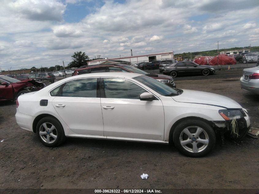 2013 Volkswagen Passat 2.5L Se VIN: 1VWBP7A38DC101942 Lot: 39628322