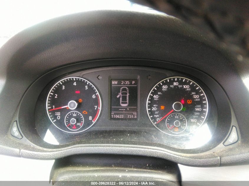 2013 Volkswagen Passat 2.5L Se VIN: 1VWBP7A38DC101942 Lot: 39628322