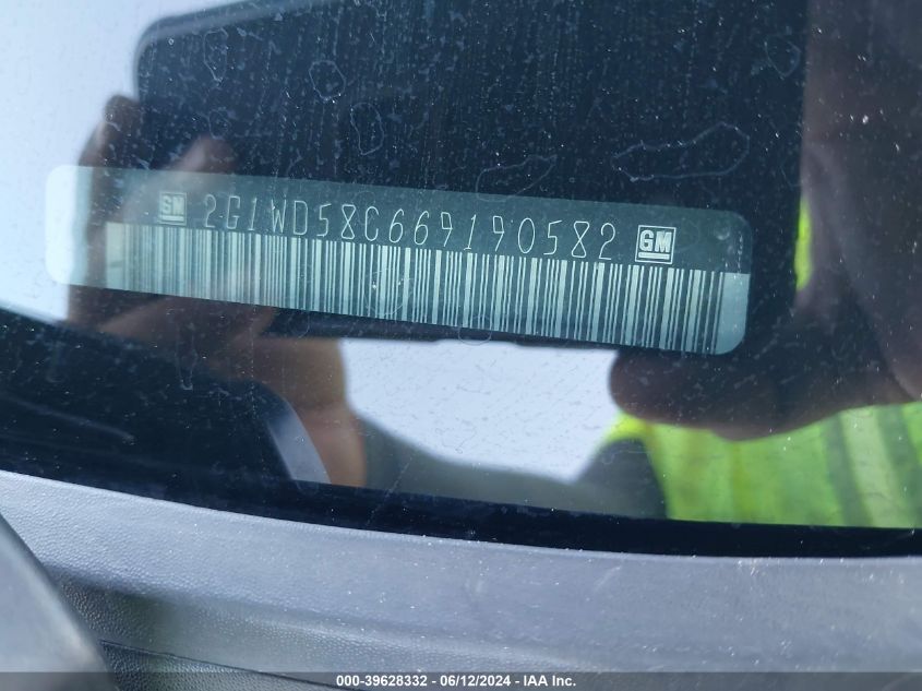 2006 Chevrolet Impala Ss VIN: 2G1WD58C669190582 Lot: 39628332