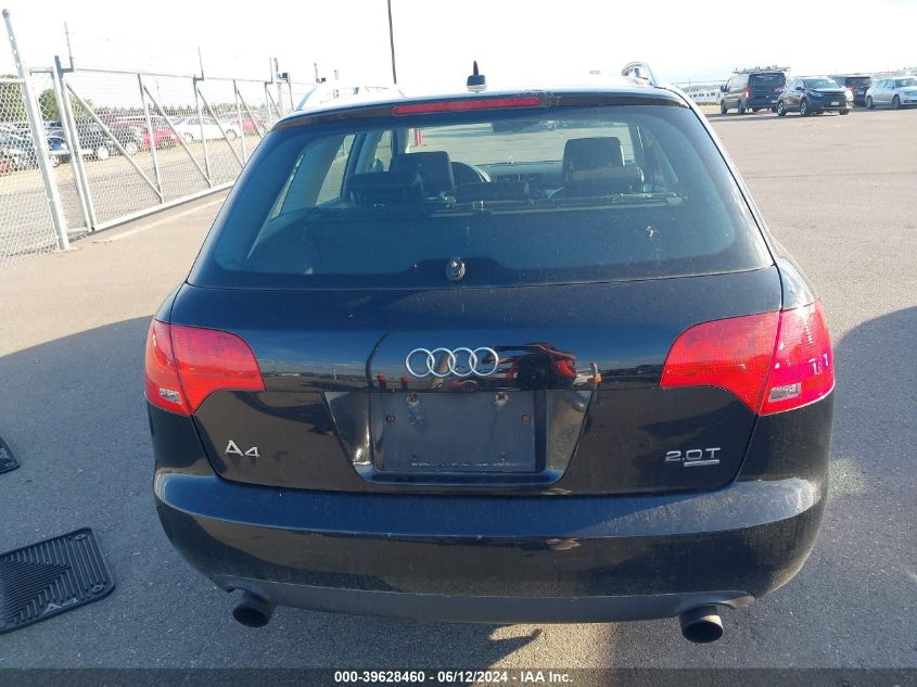 2007 Audi A4 2.0T Avant VIN: WAUKF78E07A191131 Lot: 39628460