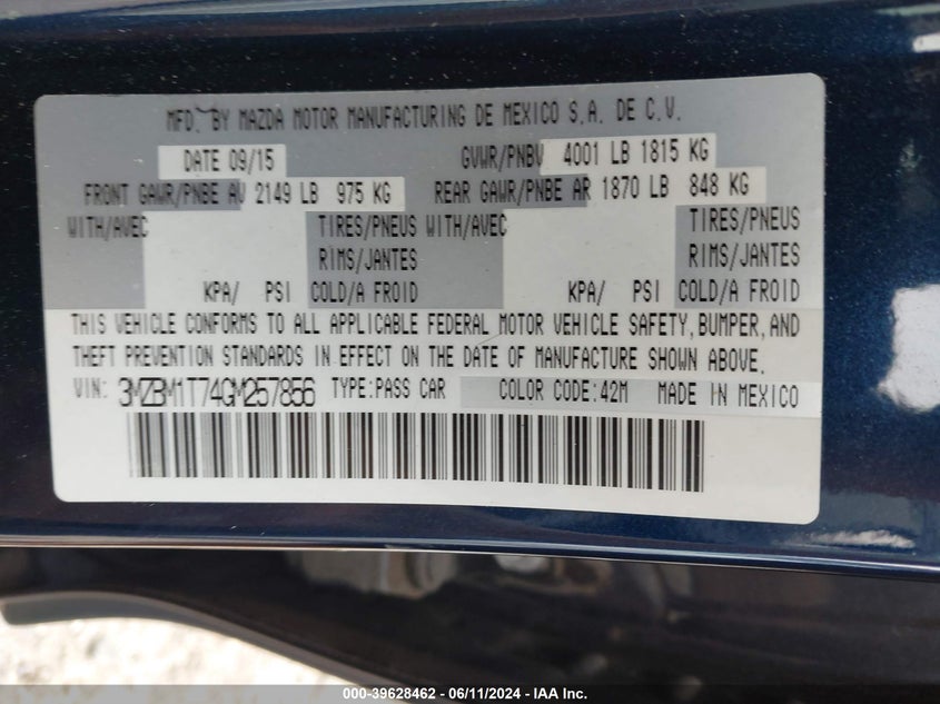 2016 MAZDA MAZDA3 SPORT - 3MZBM1T74GM257856