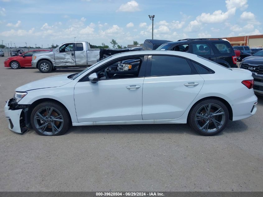 2024 Audi A3 Premium 40 Tfsi Quattro S Tronic VIN: WAUGUDGY4RA074287 Lot: 39628504