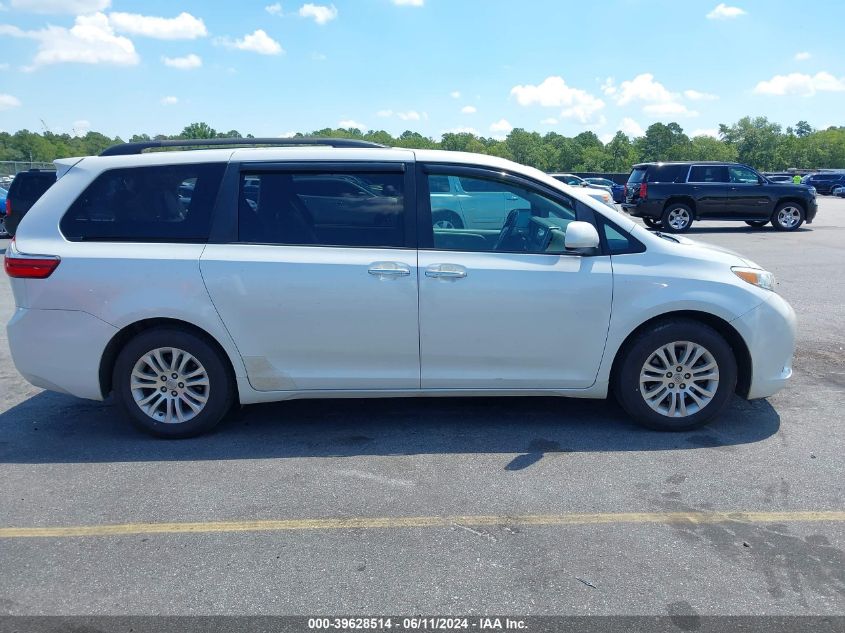 2015 Toyota Sienna Xle 8 Passenger VIN: 5TDYK3DC5FS542185 Lot: 39628514