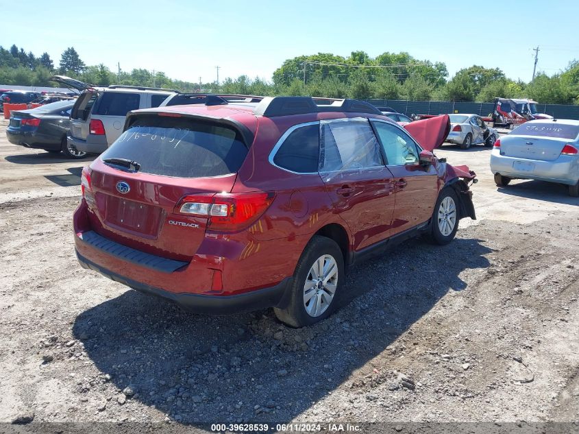 2016 Subaru Outback 2.5I Premium VIN: 4S4BSBFC2G3341968 Lot: 39628539