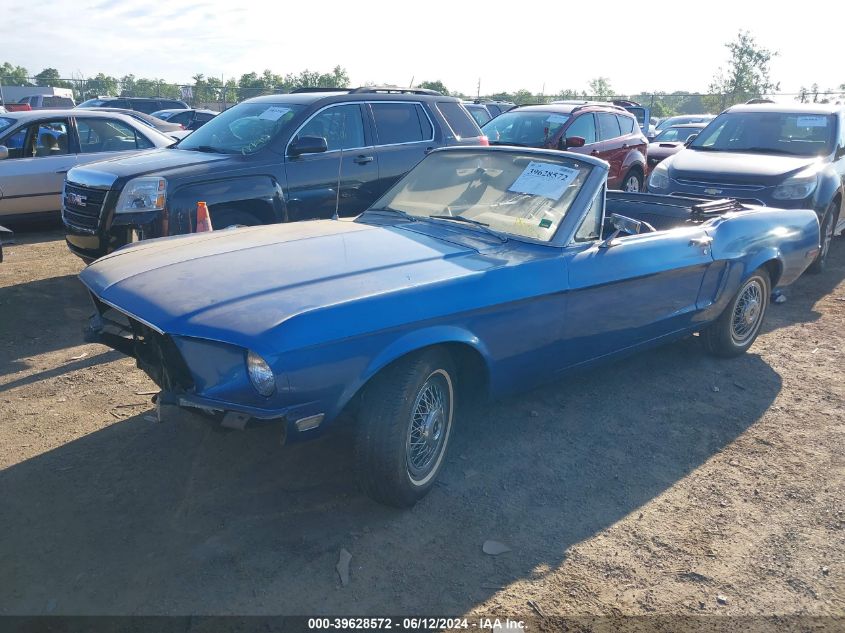 1968 Ford Mustang VIN: 8F03T185825 Lot: 39628572