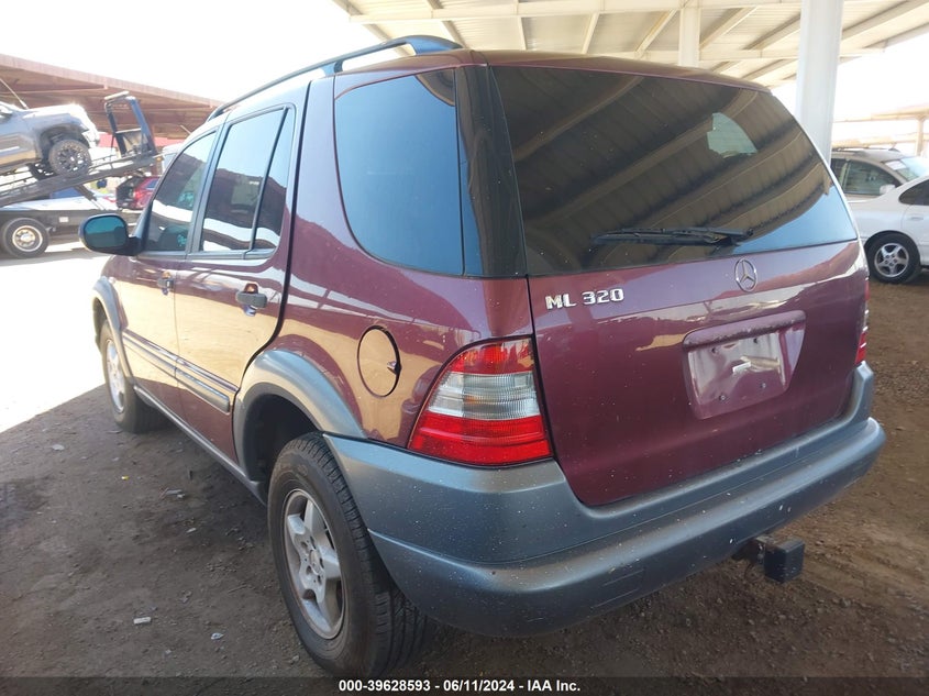 1998 Mercedes-Benz Ml 320 Classic VIN: 4JGAB54E9WA044157 Lot: 39628593